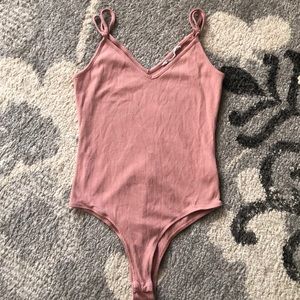 3/$20 Pink ribbed bodysuit
